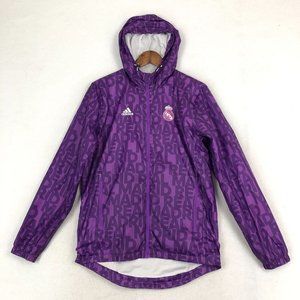 Adidas Men's Size XS Purple Real Madrid Spain Full Zip Hooded Soccer Jacket